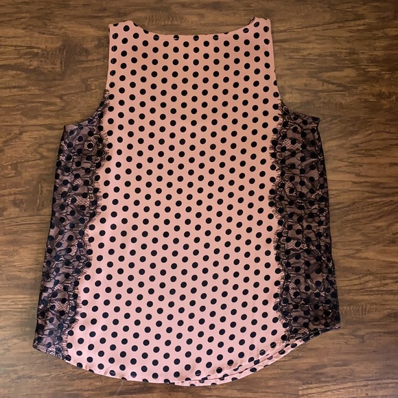 LOFT Polka Dot Lace Tank Top - Picture 4 of 6